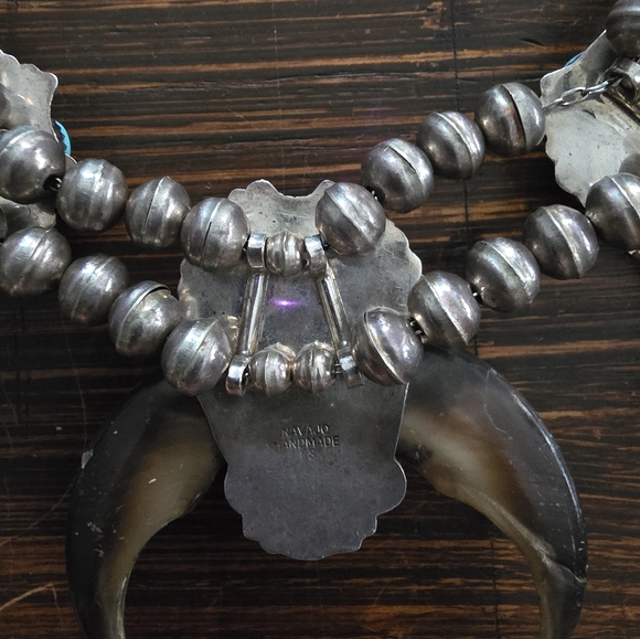 Vintage Native American Bear Claw Necklace Signed by ES (Elaine Sam) - Picture 8 of 11